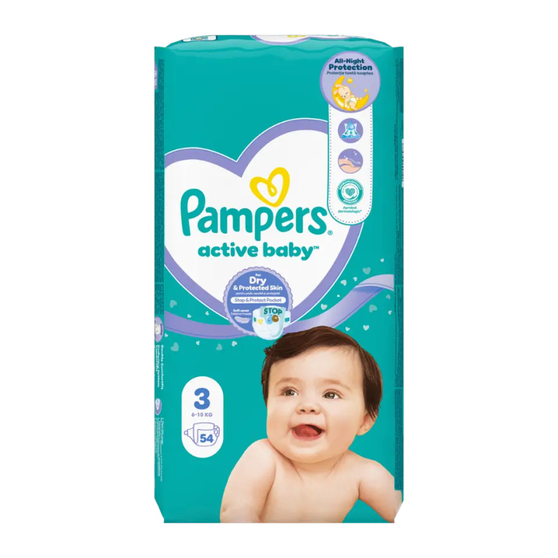 Pampers Active VPM S3 (54ks/kra)6-10kg