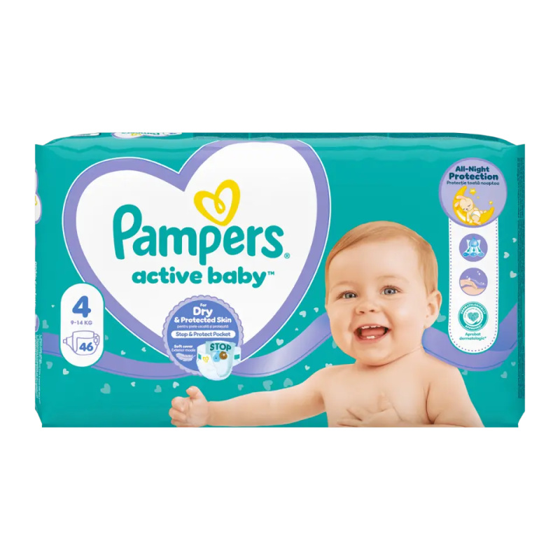 Pampers Active VPM S4 (46ks/kra)9-14kg