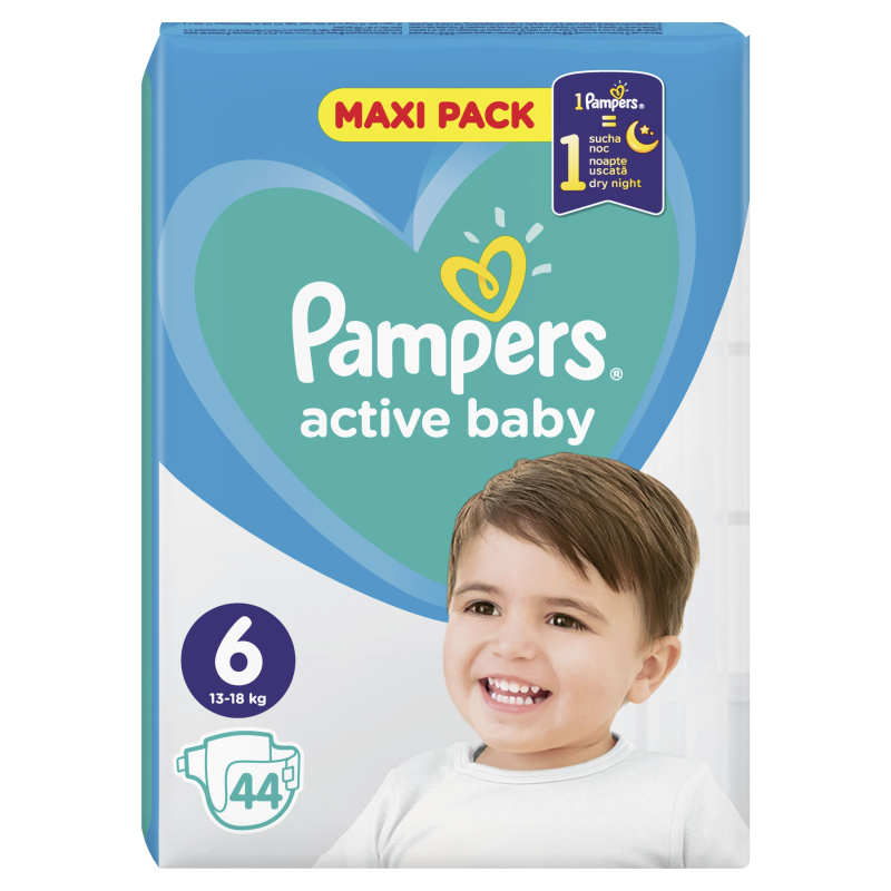 Pampers Active Baby Size 6 jednorázové pleny 13-18 kg 44 ks
