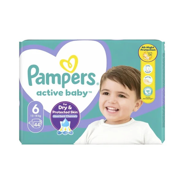 Pampers Active Baby Size 6 jednorázové pleny 13-18 kg 44 ks