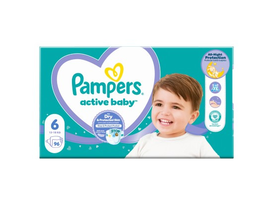 PAMPERS  Active baby plenky velikost 6 pro 13 - 18 kg 96 ks