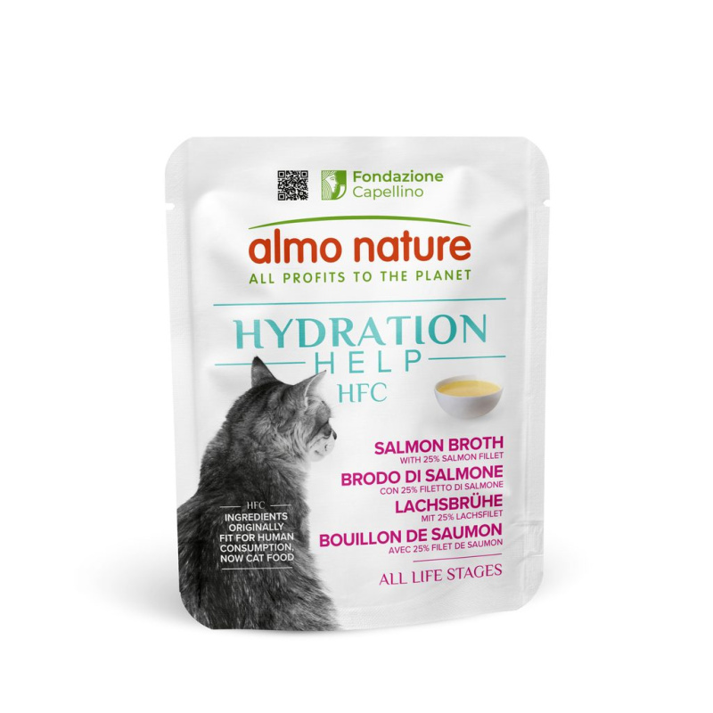 Almo Nature HFC Hydratační kapsička - lososový vývar s filety 50g