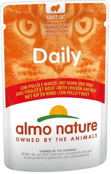 Almo Nature Daily Menu cat kaps. Kuře a hovězí 70g