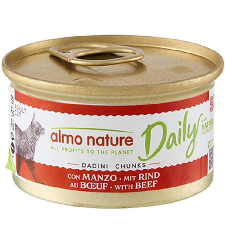 Almo Nature Daily Menu cat konz. kousky-hovězí 85g