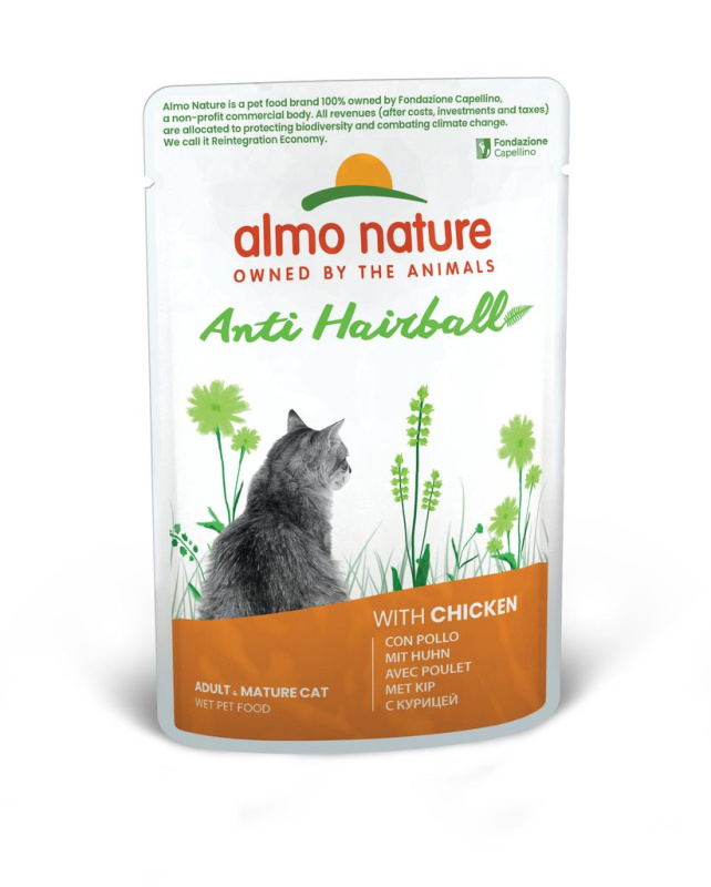 Almo Nature Daily Menu Functional cat kaps. Anti-Hairball kuře 70g