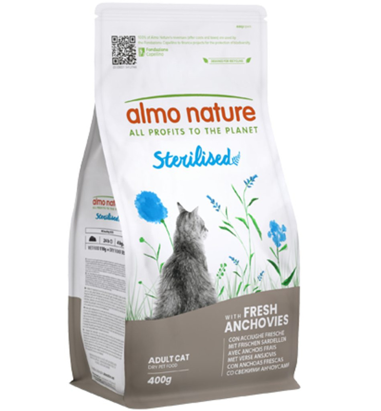 Almo Nature cat Sterilised ančovičky 400g