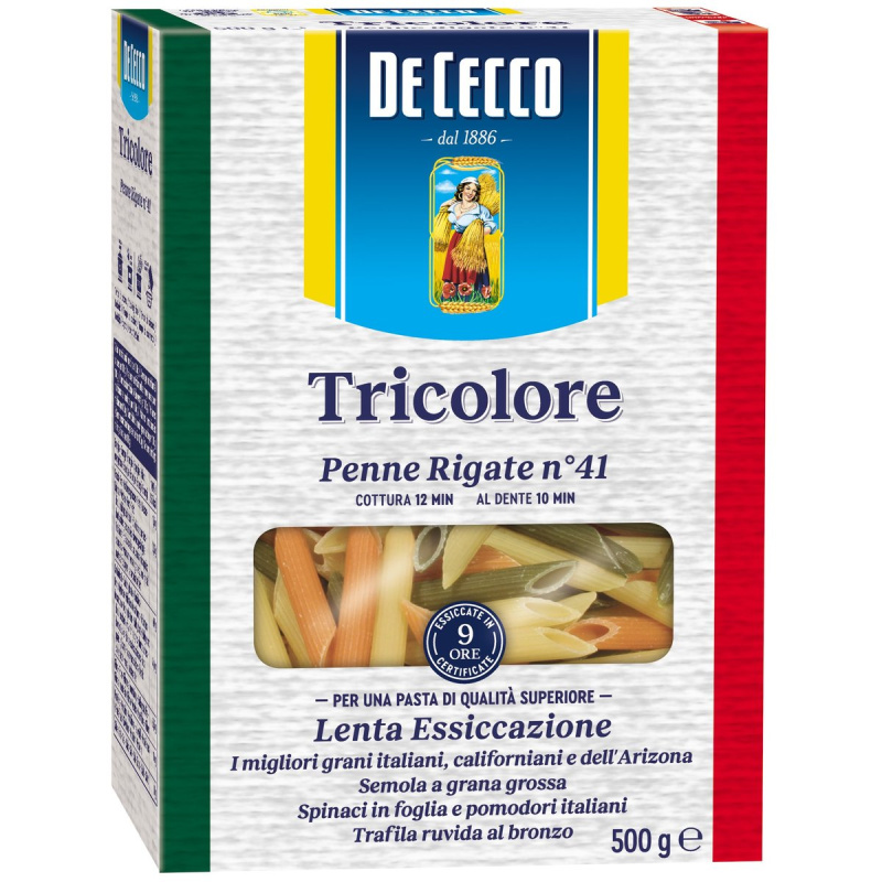 De Cecco Penne Rigate Tricolore