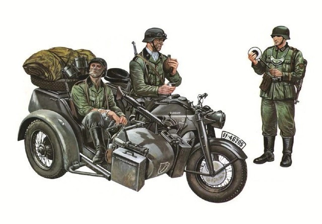 Italeri Model Kit Zündapp KS750 0317 1:35