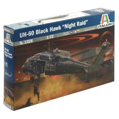 Italeri Model Kit vrtulník 1328 UH-60 MH-60 Black Hawk Night Raid (1:72)