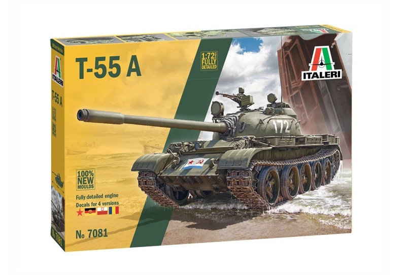 Italeri Model Kit tank 7081 T-55 A 1:72
