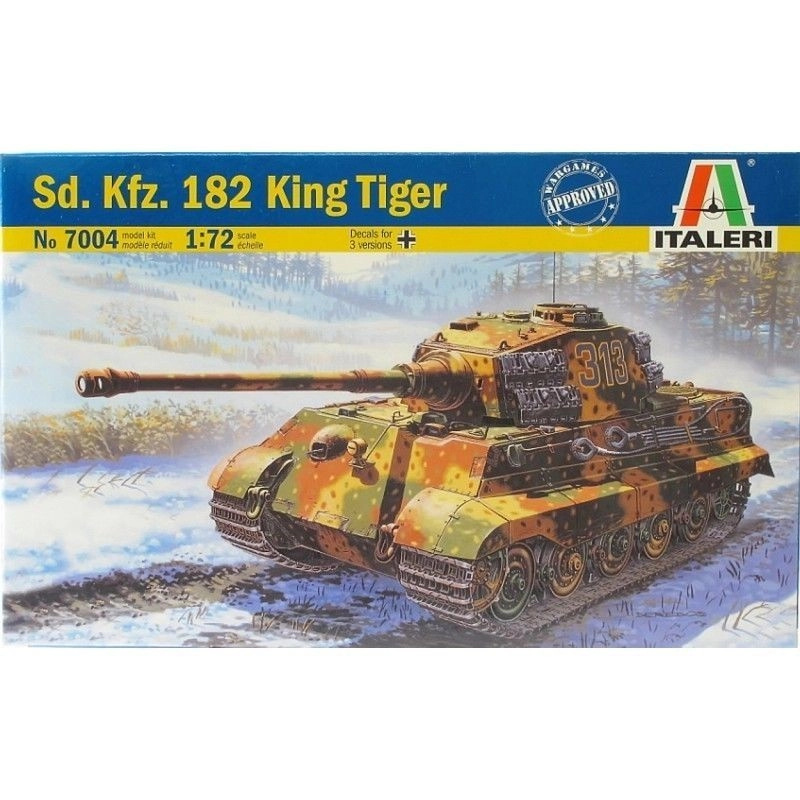 Italeri Model Kit Pz.Kpfw.VI Ausf.B Tiger II Königstiger 7004 1:72