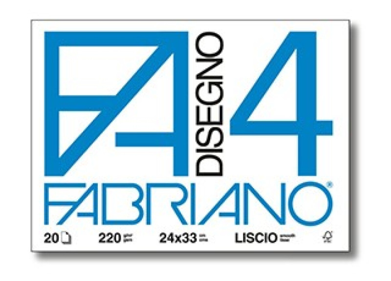 Papír Fabriano 4 Liscio 220g hladký 50x70cm - 25ks v balení