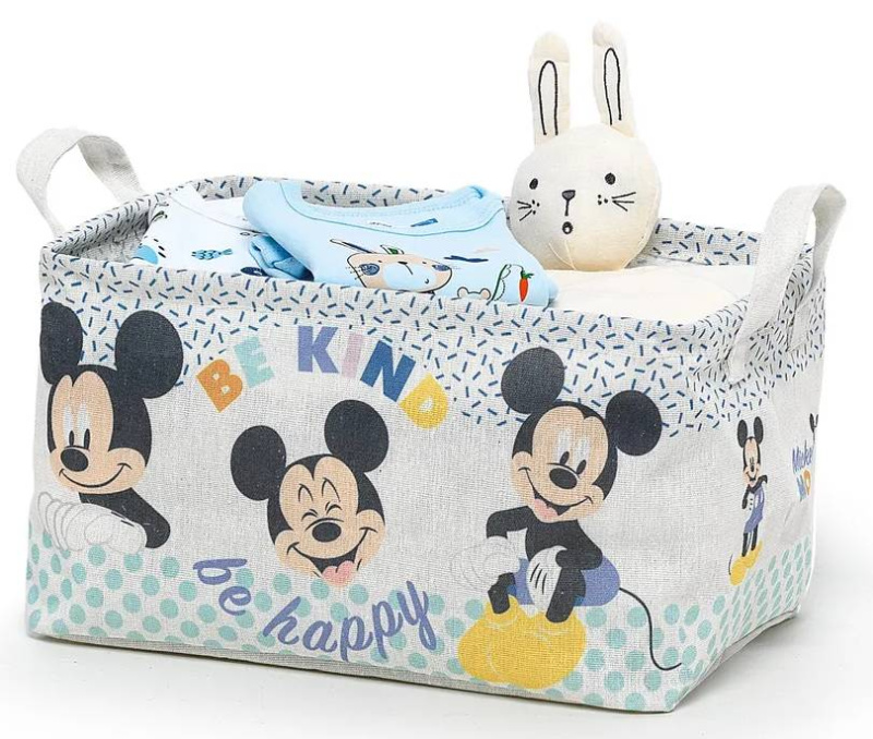 Dětský látkový úložný box Disney / 32 x 23 x 19 cm / 2 držadla / šedá Varianta: ivi1