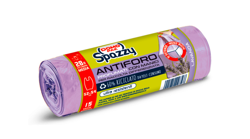 Domopak pytle na odpadkové koše levandulové(Spazzy Sacco Spazzatura Lavanda) 28l