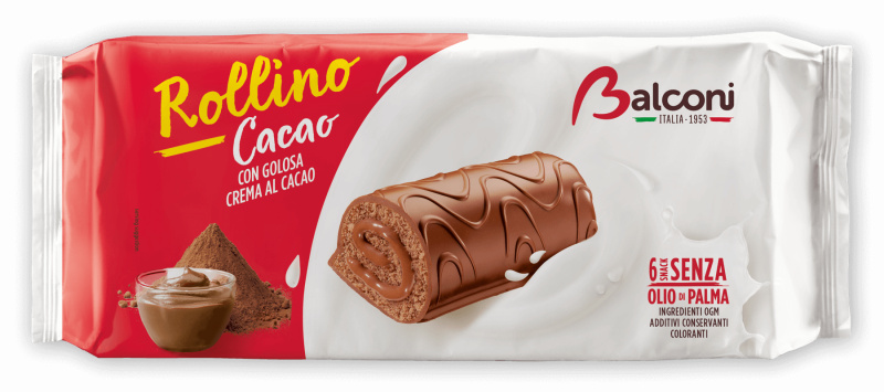 Balconi roláda s kakaovou náplní (Rollino Cocoa 6x37g) 222g