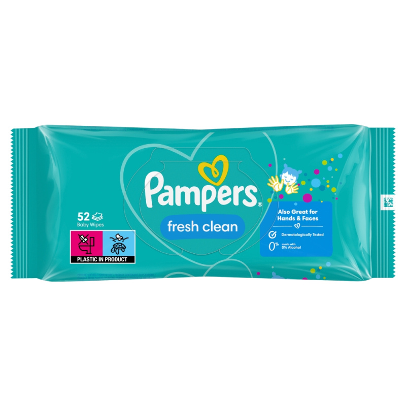 Pampers Fresh Clean vlhčené ubrousky 52 ks