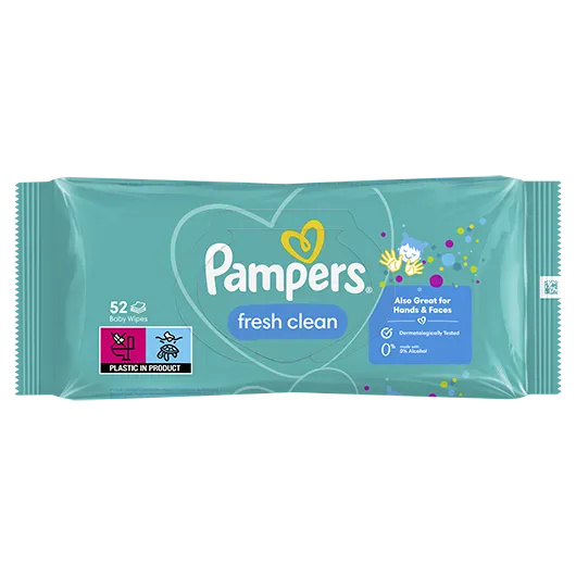 Pampers Fresh Clean vlhčené ubrousky 52 ks