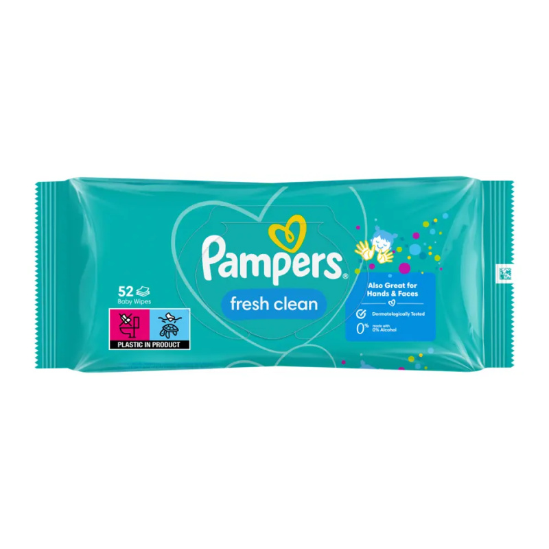 Pampers Fresh Clean vlhčené ubrousky 52 ks