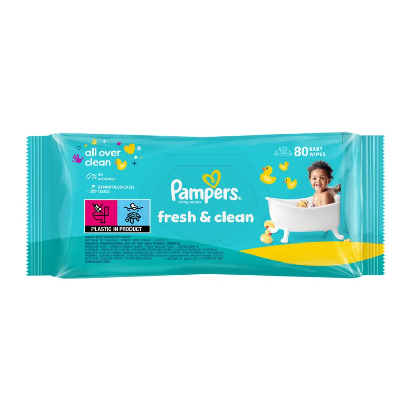 Pampers Wipes (80ks/fol) Fresh Clean