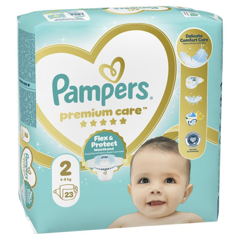 Pampers Premium Care Size 2 jednorázové pleny 4-8 kg 23 ks