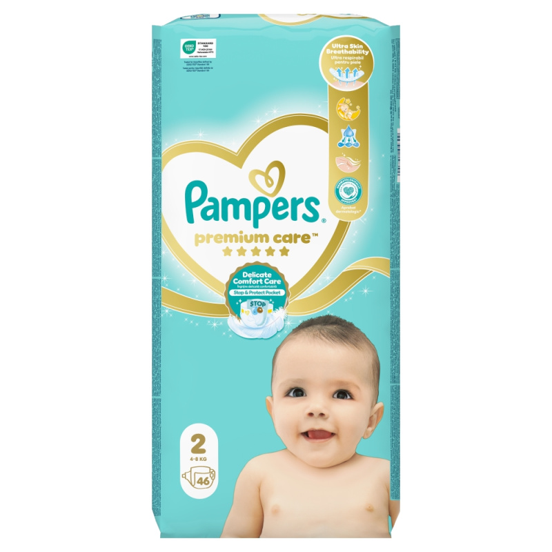 Pampers Premium Care Size 2 jednorázové pleny 4-8kg 46 ks