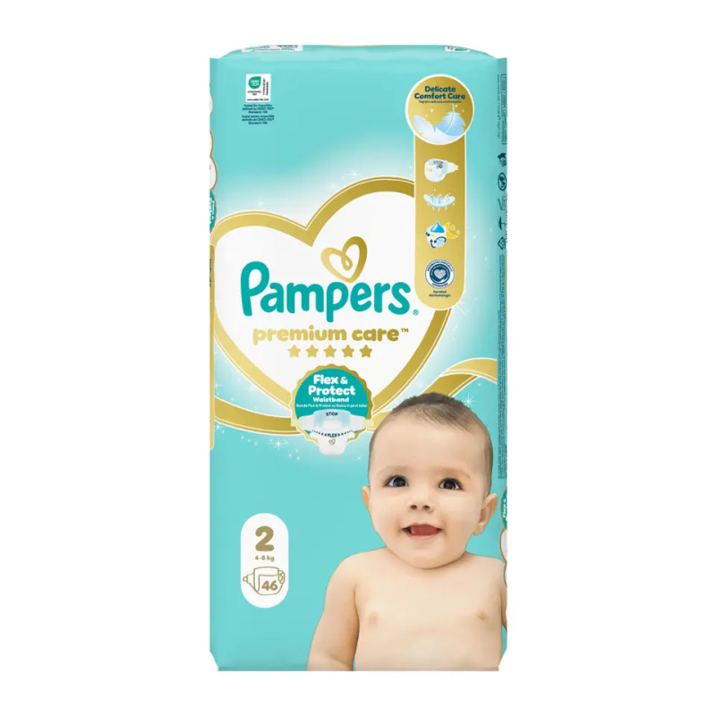 Pampers Premium Care Size 2 jednorázové pleny 4-8kg 46 ks