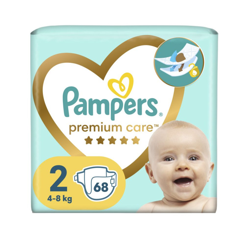 Pampers Premium Care Size 2 jednorázové pleny 4-8 kg 68 ks