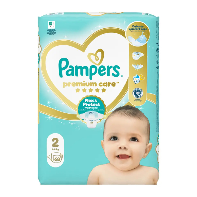 Pampers Premium Care Size 2 jednorázové pleny 4-8 kg 68 ks