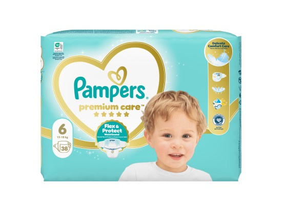 Pampers Premium Care Size 6 jednorázové pleny 13-18 kg 38 ks