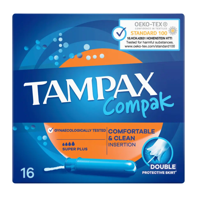 Tampax Compak Super Plus tampony s aplikátorem 16 ks