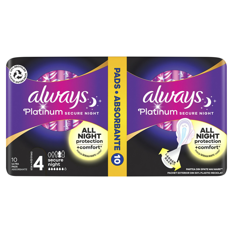 Always Platinum Secure Night Size 4 vložky 10 ks