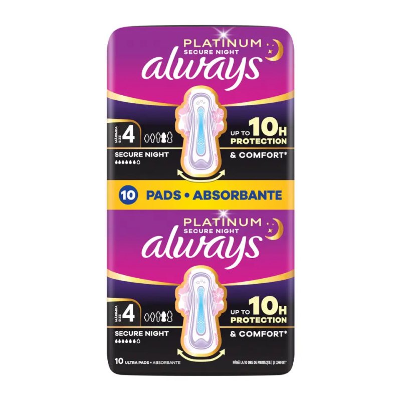 Always Platinum Secure Night Size 4 vložky 10 ks
