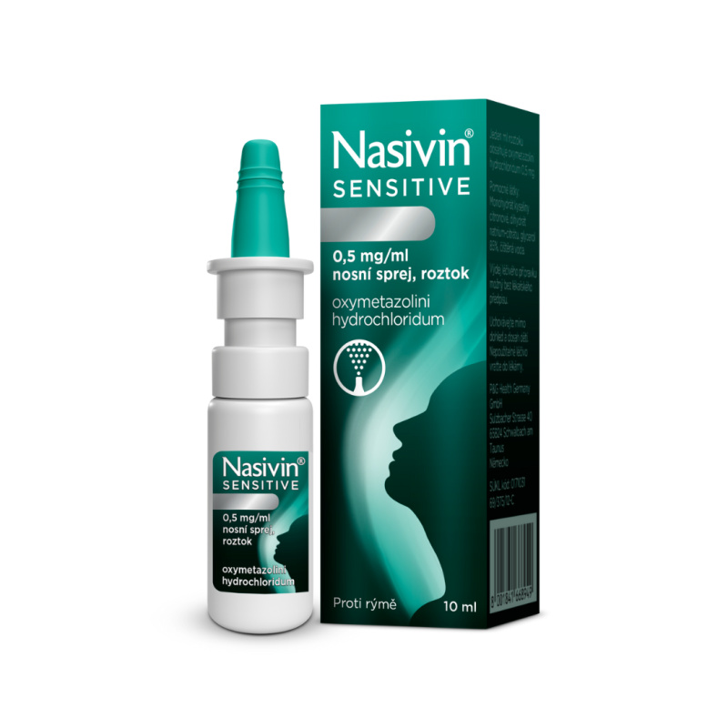 NASIVIN® Sensitive 0,5 mg/ml nosní sprej, roztok 10 ml