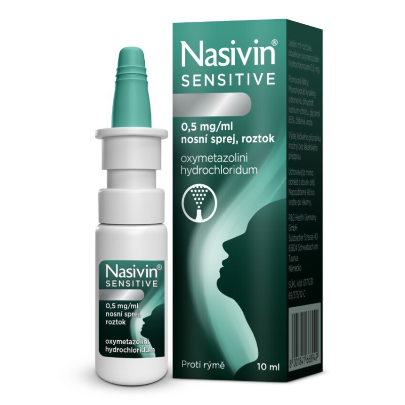 NASIVIN® Sensitive 0,5 mg/ml nosní sprej, roztok 10 ml