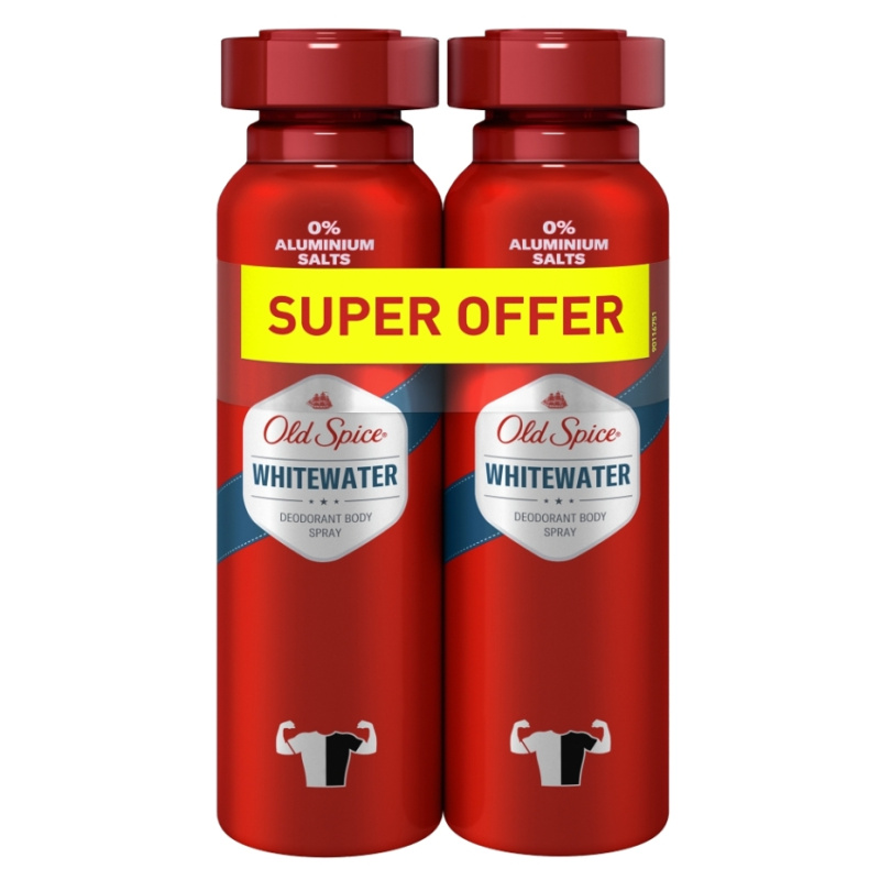 Old Spice Whitewater deodorant ve spreji 2x150 ml
