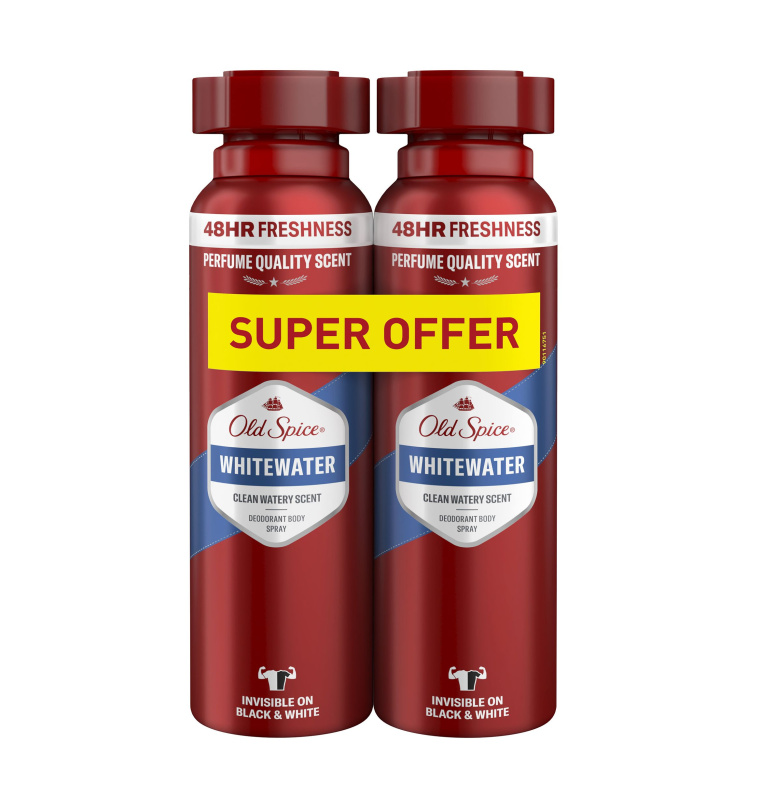 Old Spice Whitewater deodorant ve spreji 2x150 ml