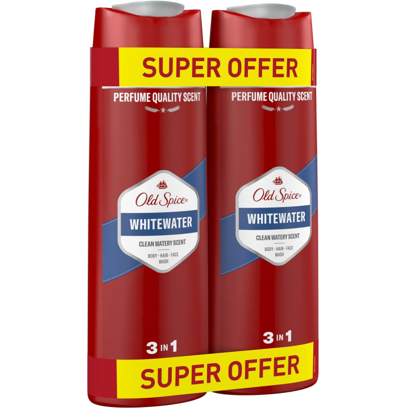 Old Spice Whitewater sprchový gel pro muže 2x400 ml