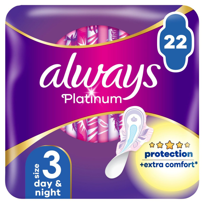 Always Platinum Day and Night Hygienické vložky s křidélky