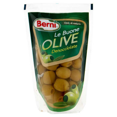 Berni olivy zelené vypeckované Snack (Le Buone Olive) 200g
