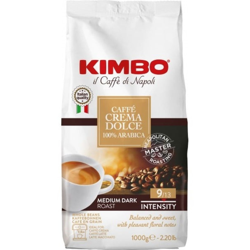 Kimbo Caffé Crema Dolce Grani káva zrnková crema