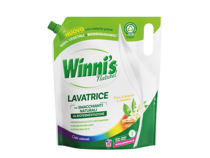 Winni's Winni’s prací gel na barevné prádlo Sandalové dřevo & květy pomerančovníku (Detersivo Lavatrice Ecoformato Capi Colorati) 1350ml