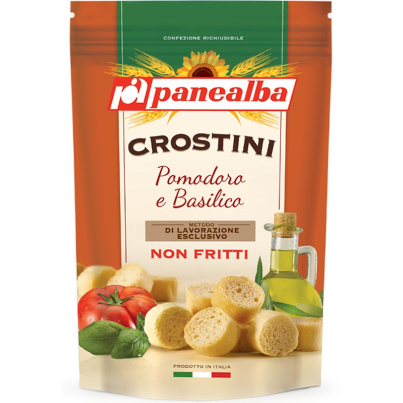 Panealba Crostini krutony rajče a bazalka