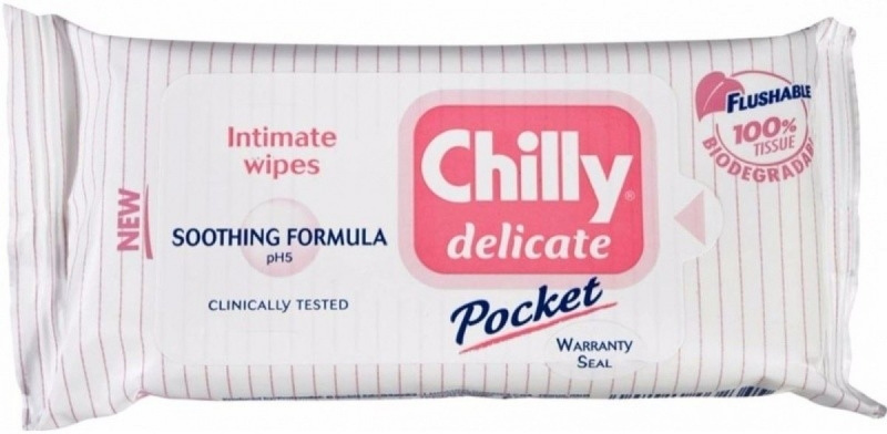 CHILLY Ubrousky pro intimní hygienu Delicate 12 kusů