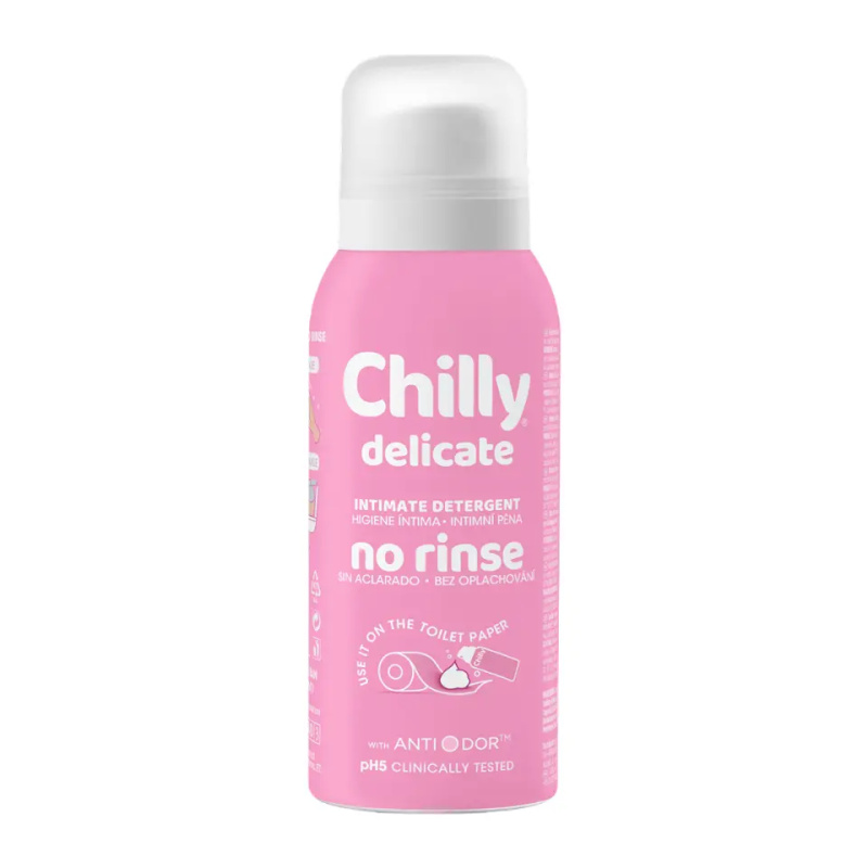 Chilly Delicate No Rinse intimní mycí pěna bez oplachu 100 ml
