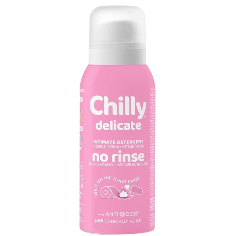 Chilly Delicate No Rinse intimní mycí pěna bez oplachu 100 ml