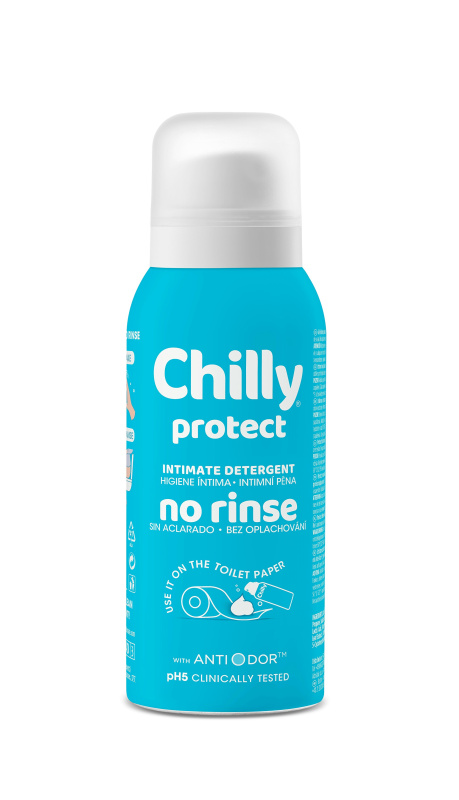 Chilly Protect No Rinse intimní mycí pěna bez oplachu 100 ml