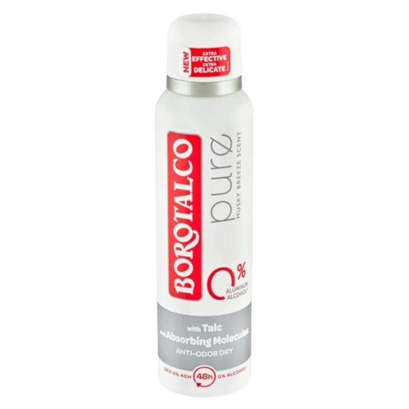 Borotalco Pure deodorant ve spreji bez obsahu hliníku 48h vůně Musky Breeze 150 ml