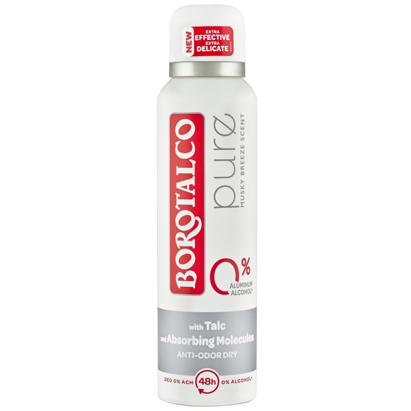 Borotalco Pure deodorant ve spreji bez obsahu hliníku 48h vůně Musky Breeze 150 ml