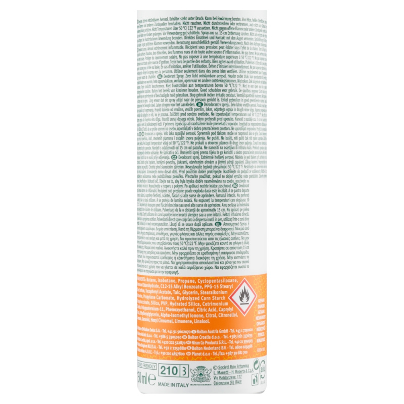 Borotalco Active Mandarin & Neroli osvěžující deodorant ve spreji 48h 150 ml