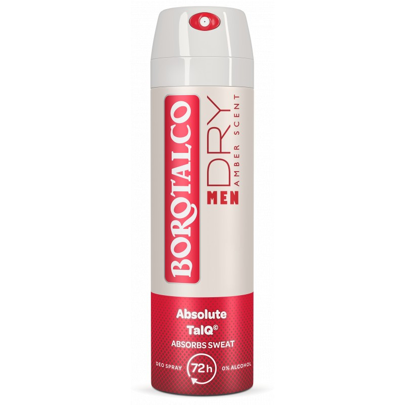 Borotalco MEN Dry deodorant ve spreji 72h vůně Amber 150 ml